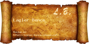 Lagler Bence névjegykártya